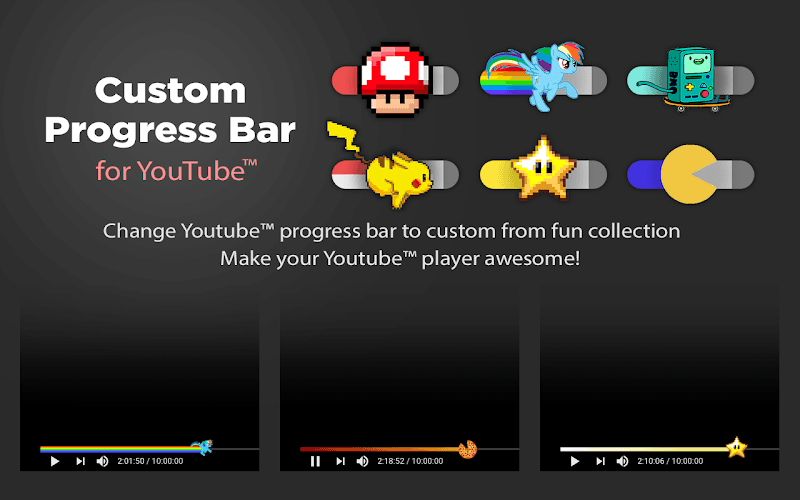 Latest Updates - Custom Progress Bar for YouTube