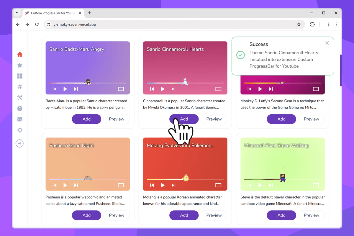 How to Add an Additional Custom Progress Bar and Apply YouTube Theme