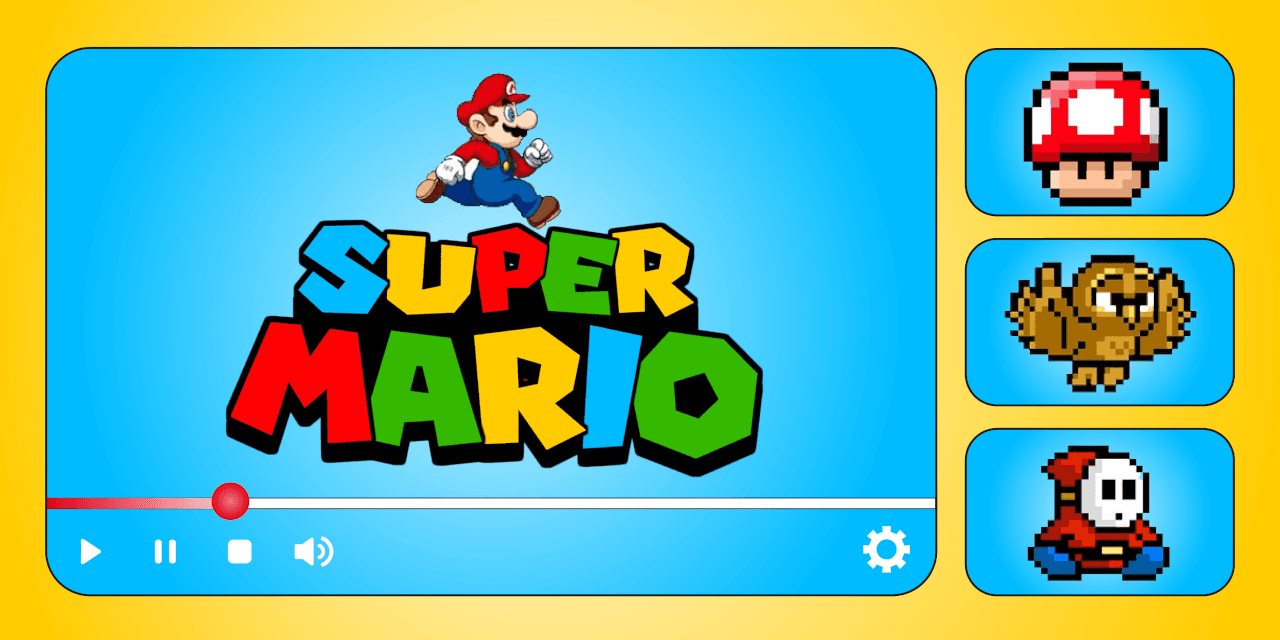 Super Mario Progress Bar Collection for YouTube