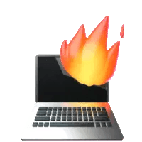 Burning Laptop