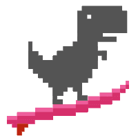 Chrome Dino Surfing