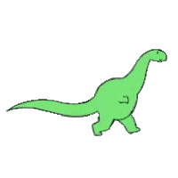 Funny Green Dino