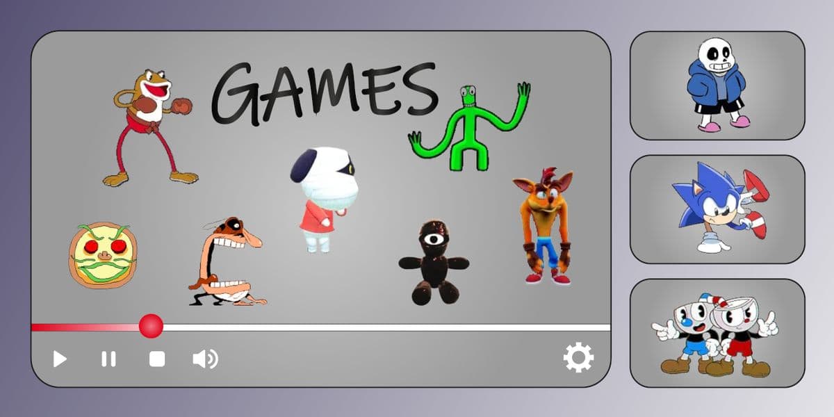 Colección de Barras de Progreso de Juegos para YouTube cover - custom-progressbar.com