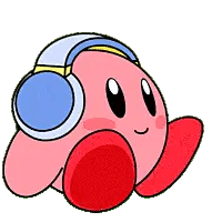 Kirby in Headphones