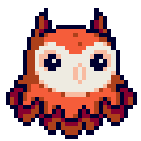 Pixel Red Owl