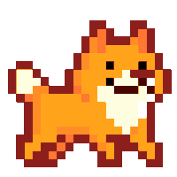 Pixel Shiba Inu Dog