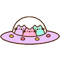 Pusheen UFO Flying
