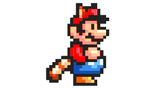 Super Mario Racoon Mario Running Pixel