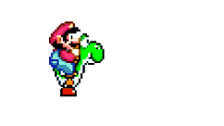 Mario and Yoshi Attack Pixel