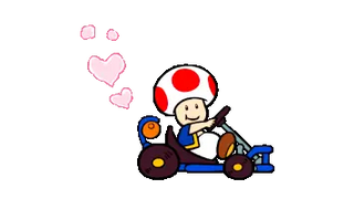 Mario Kart 8 Cute Toad with Hearts