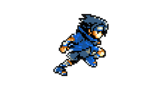 Naruto: Shippuden Sasuke Uchiha Running Pixel