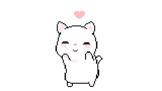 Cute Pixel Kitty Dance