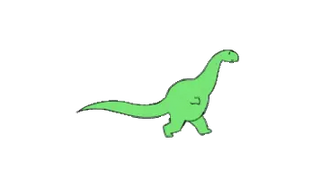 Funny Green Dino