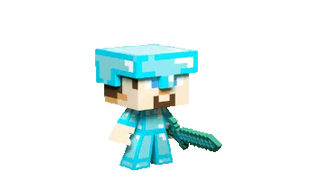 Minecraft Steve in Diamond Armor