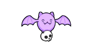 Cute Purple Halloween Bat