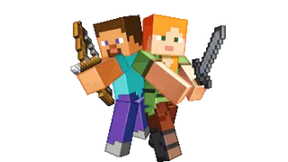 Minecraft Steve and Alex