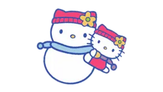 Cute Hello Kitty Snowman