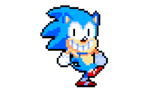 Funny Sonic the Hedgehog Running