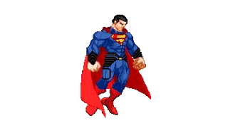Superman Hovering Pixel