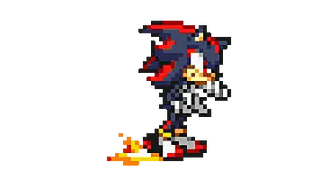 Sonic the Hedgehog Shadow the Hedgehog Running Pixel