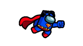 Among Us Blue Character DC Superman
