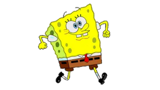SpongeBob SquarePants Walking to Krusty Krab