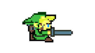 The Legend of Zelda Pixel Link Dash Attack
