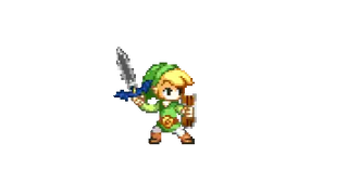 The Legend of Zelda Pixel Link Sword Attack