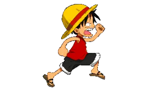One Piece Monkey D. Luffy Running
