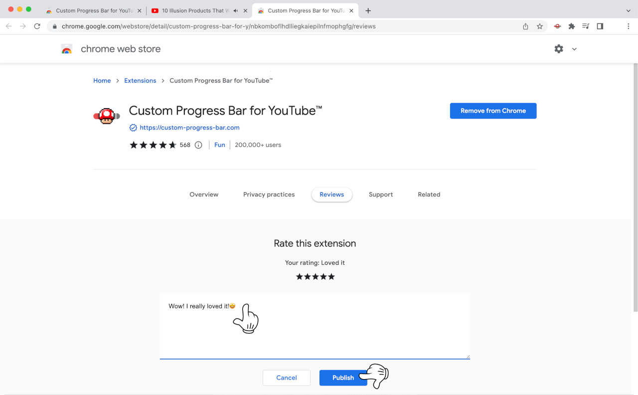 Review Custom Progress Bar for YouTube